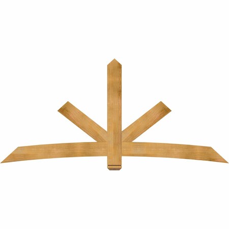 Ekena Millwork Alberta Rough Sawn Timber Gable Bracket, Western Red Cedar, 96"W x 44"H x 2"D x 6"F, 11/12 Pitch GBW096X44X0206ALB00RWR